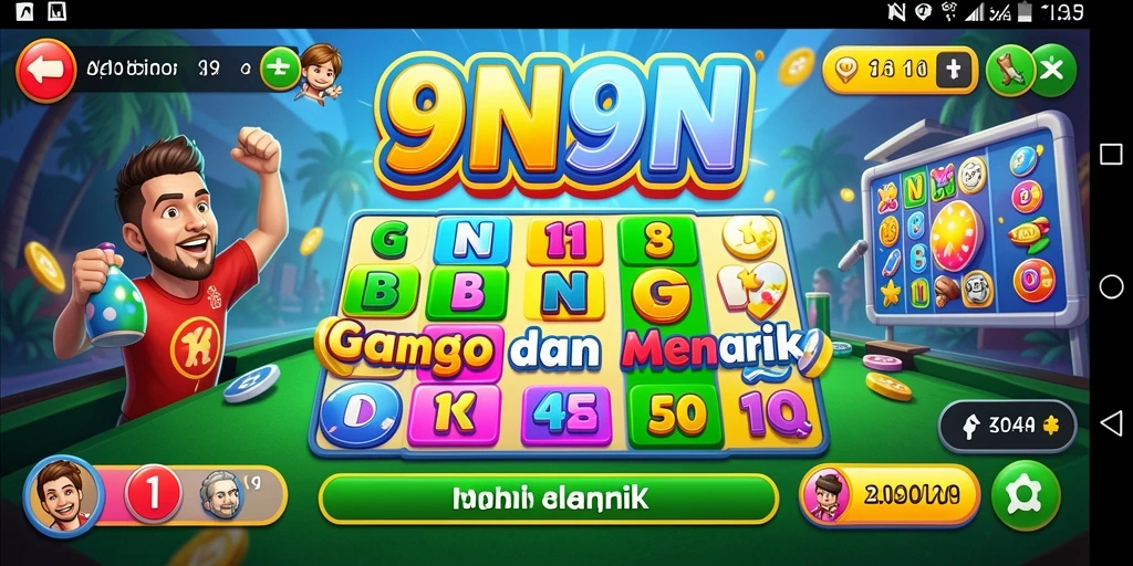 Tangkapan layar 9N9N yang menunjukkan suasana permainan Bingo yang seru.