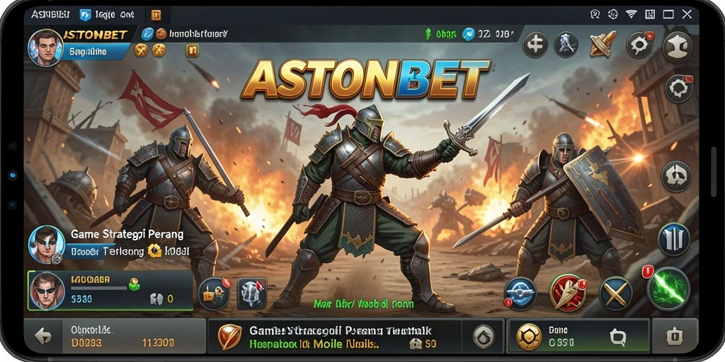 Tangkapan layar menampilkan pertempuran epik dalam ASTONBET.