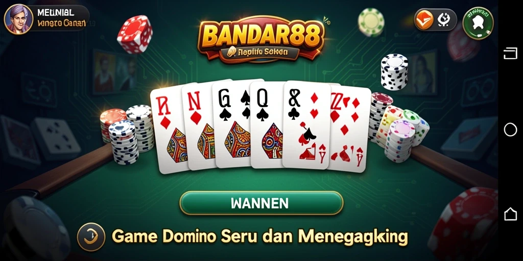Tampilan seru dari permainan Domino di BANDAR88.