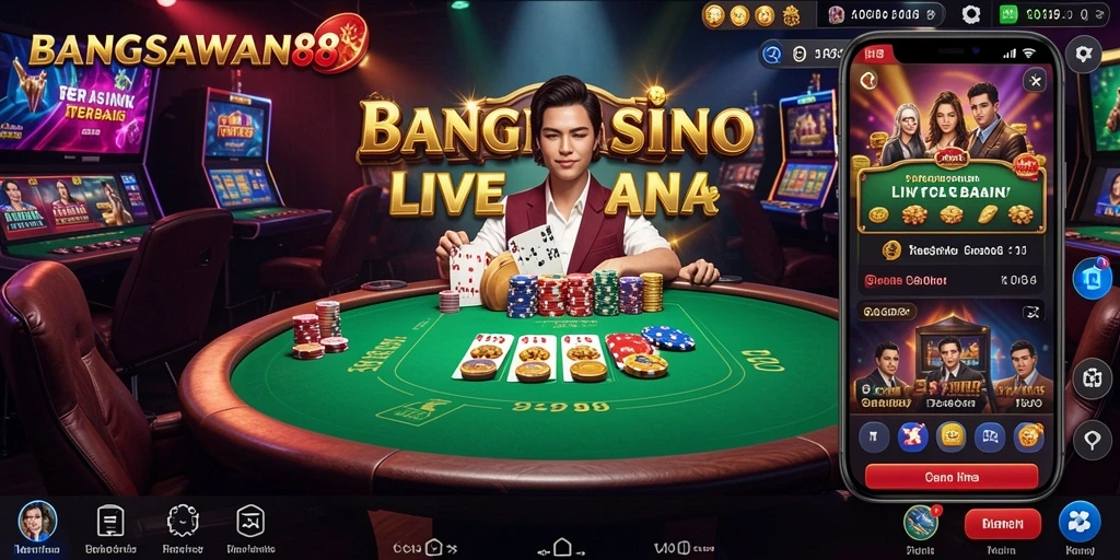 Tampilan gameplay mendebarkan di BANGSAWAN88 dengan dealer langsung.
