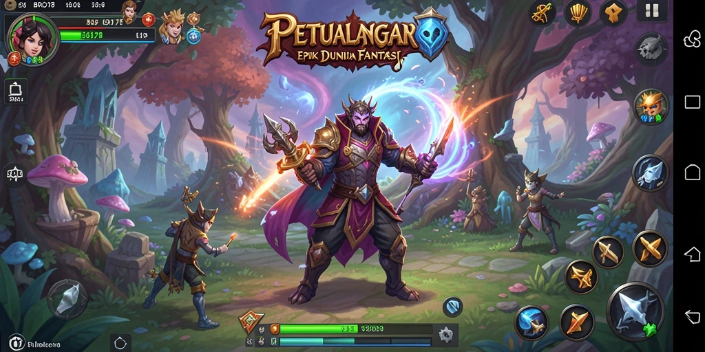 Tangkapan layar BRO178 menunjukkan aksi seru dalam pertarungan karakter RPG.