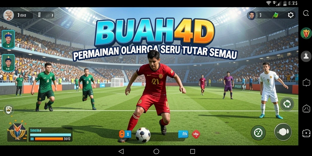 Tampilan gameplay BUAH4D yang menarik dan penuh aksi olahraga.