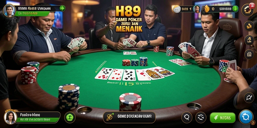 Tampilan gameplay poker yang mendebarkan di H89.