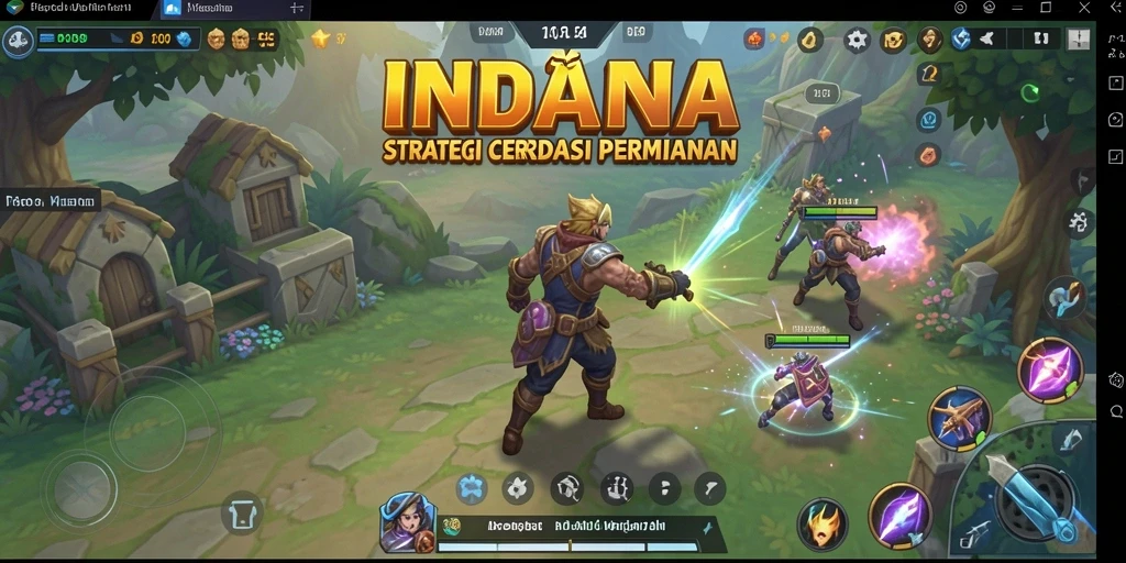 Tampilan gameplay menarik dari INDAAA yang menampilkan aksi strategi.