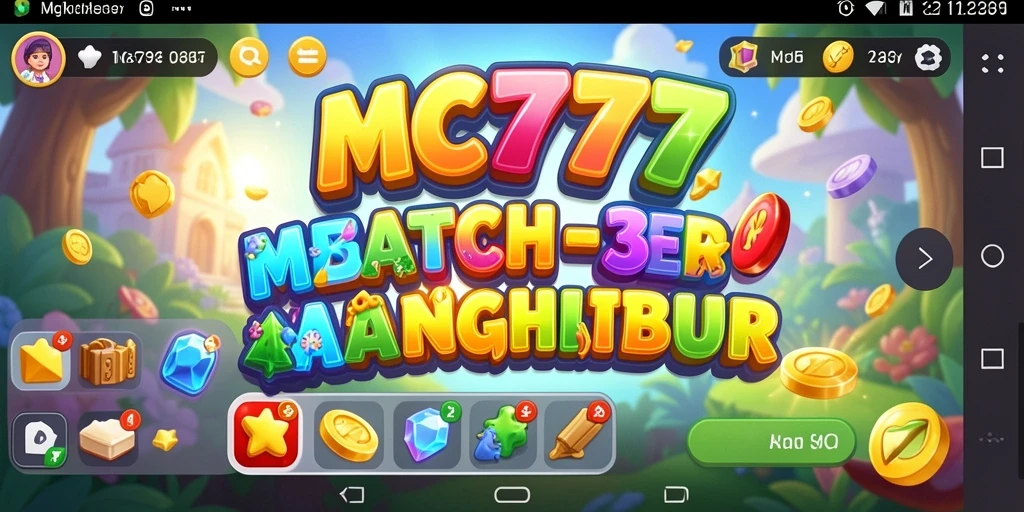 Tampilan gameplay seru dari MC777 yang penuh warna.