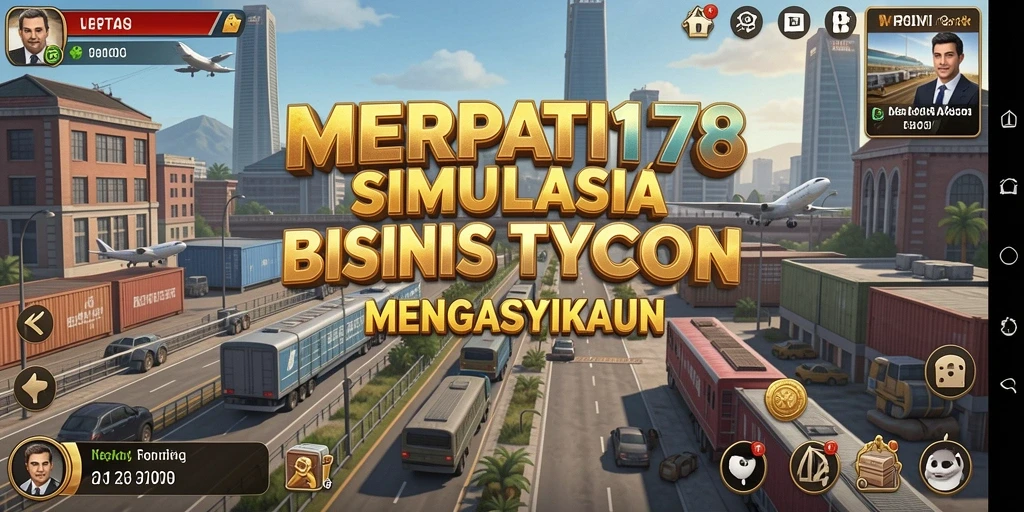 Tampilan gameplay MERPATI178 dengan antarmuka manajemen bisnis yang menarik.