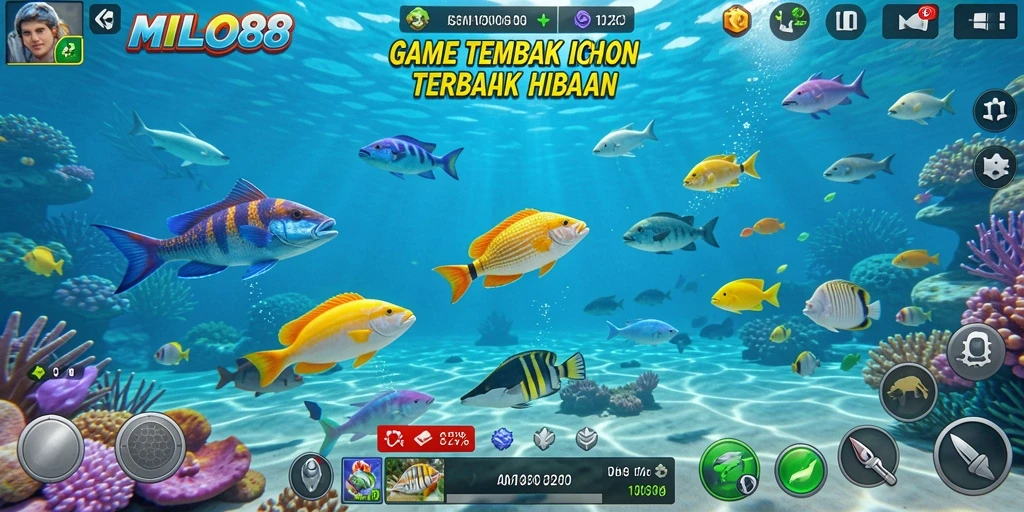 Tampilan gameplay seru dari game Tembak Ikan MILO88.