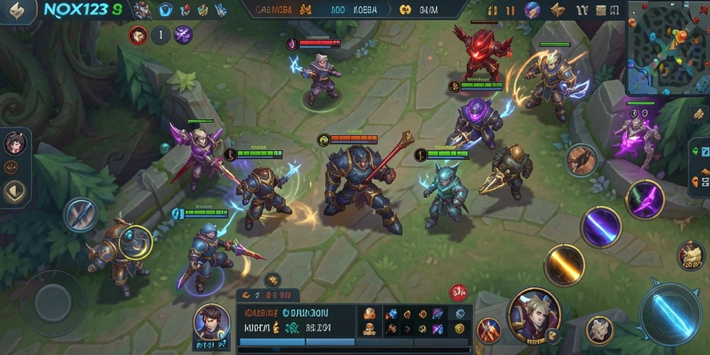 Gameplay menarik dari NOX123 yang menampilkan pertarungan tim.