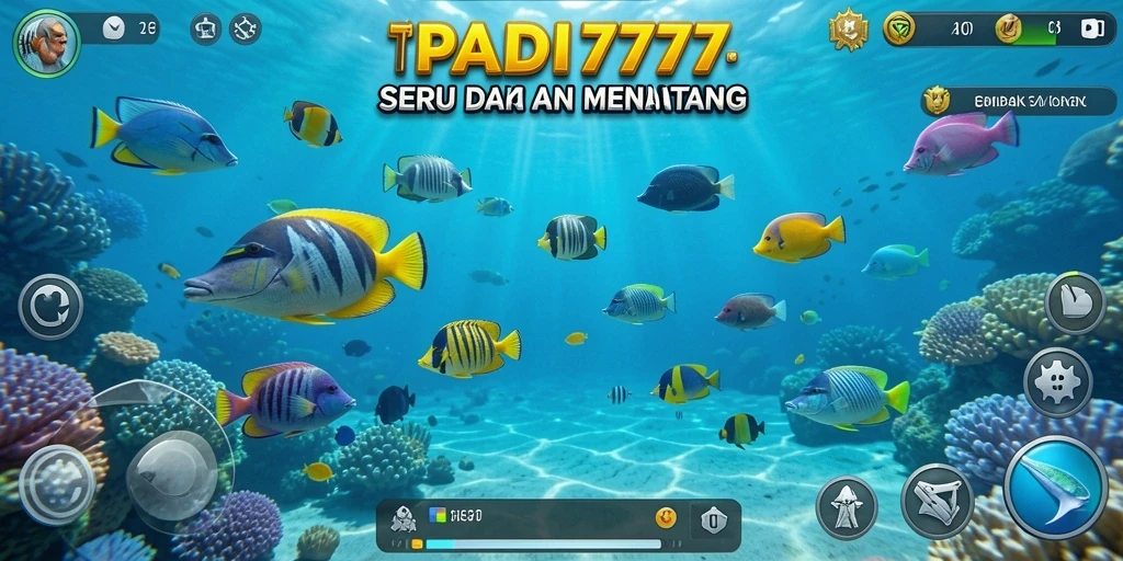 Screenshot PADI777 menampilkan keseruan gameplay Tembak Ikan.