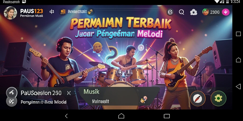Screenshot utama PAUS123 menampilkan gameplay seru dan interaktif dengan musik.
