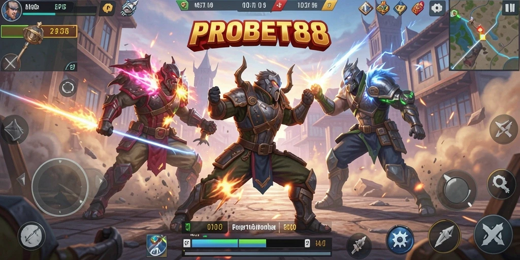 Tampilan seru gameplay Battle Royale di PROBET88.