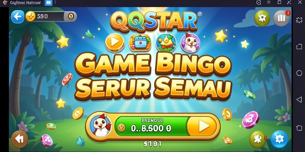 Tampilan gameplay seru di QQSTAR dengan suasana Bingo yang menggembirakan.